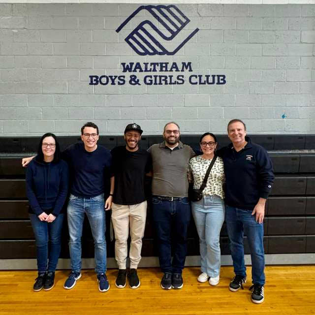 The MIT EMBA team at the Waltham Boys & Girls Club.